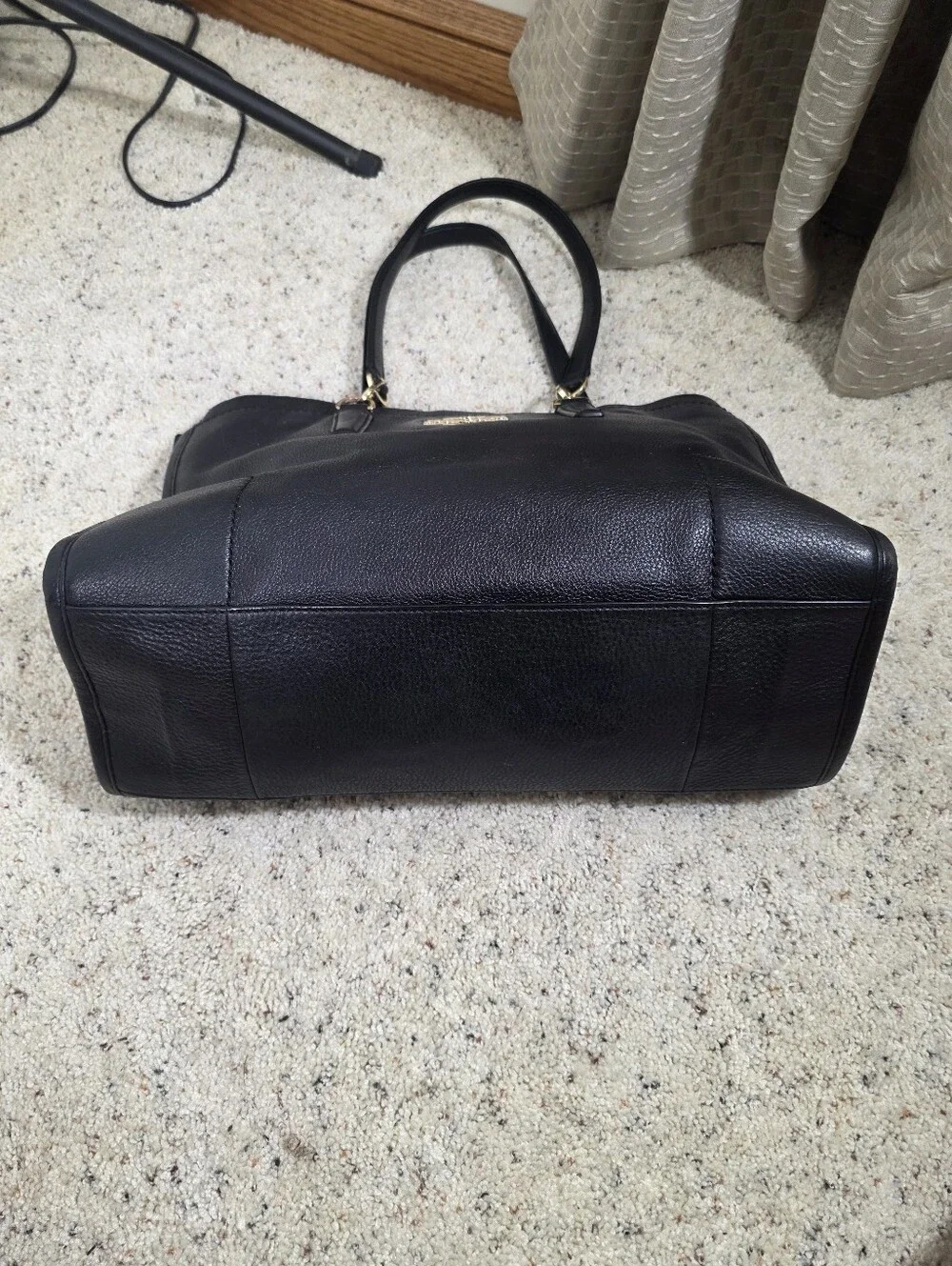 Tory Burch Marion Black leather tote Bag Purse